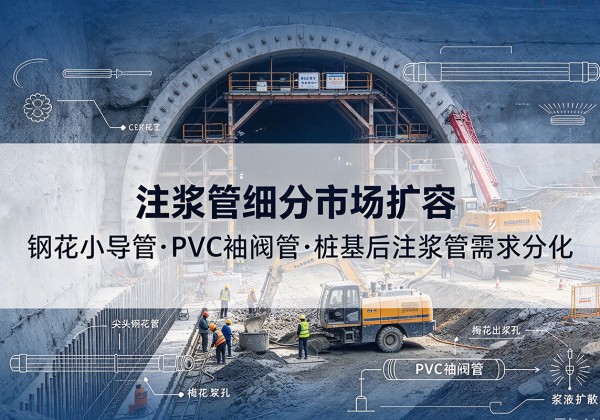 盐都注浆管细分市场扩容，隧道钢花小导管、PVC 袖阀管、桩基后注浆管需求分化